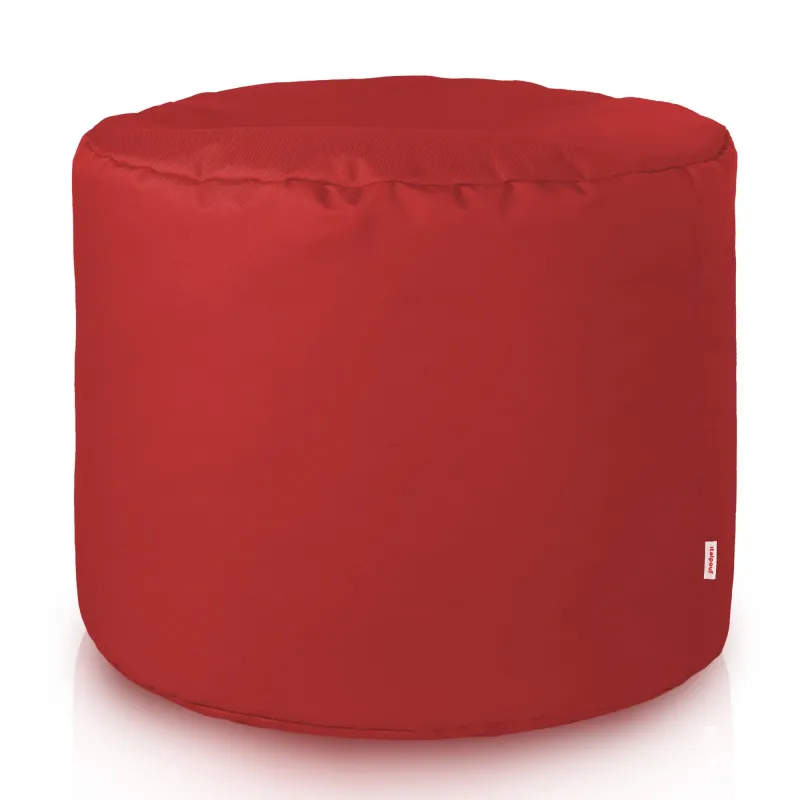 Nowoczesna Biała Pufa Nylon Cilindro – Idealna do relaksu