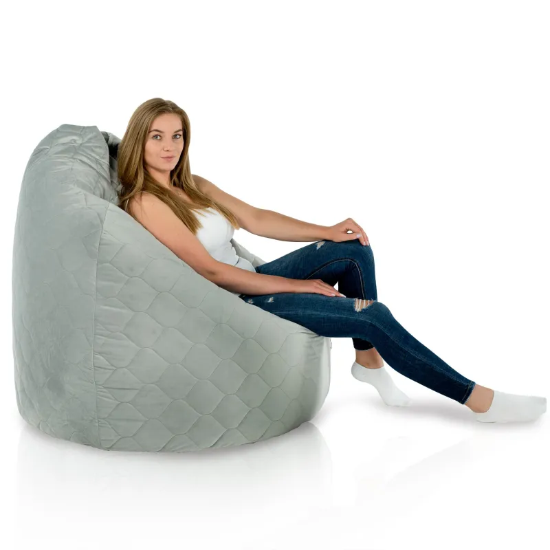 Luksusowa Brązowa Pufa Worek Sako Dla Dzieci Plusz – Świetna do domu i ogrodu