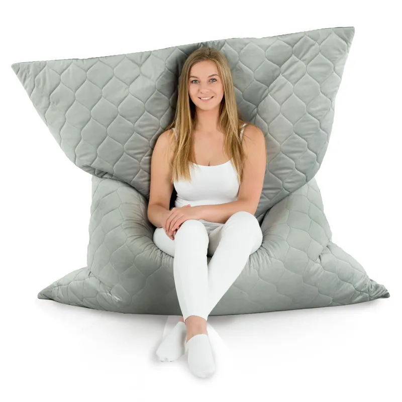 Luksusowa Beżowa Poducha XL Do Leżenia Plusz – Łatwa do przenoszenia