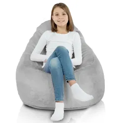 Lekka Szary Yeti fotel do siedzenia Porto – Z wysokiej jakości materiałów