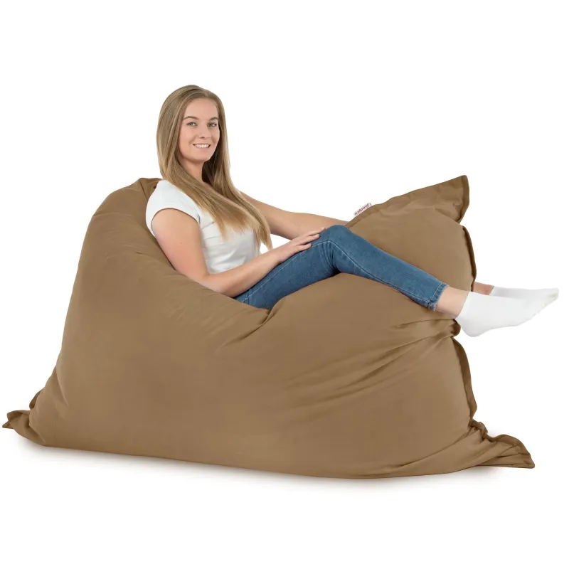 Beżowy Poducha Do Siedzenia XXL Alcantara