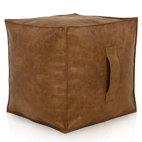 Wytrzymała Pufa skórzana cubo premium – Świetna do domu i ogrodu
