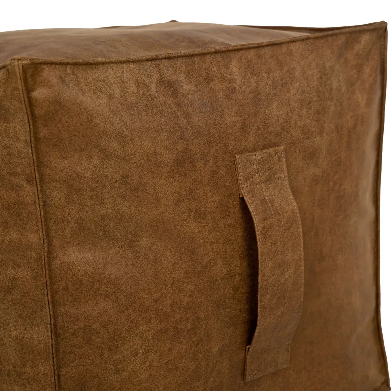 Wytrzymała Pufa skórzana cubo premium – Świetna do domu i ogrodu