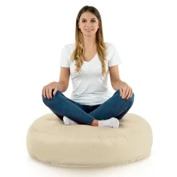 Nowoczesna Biała Poducha Okrągła Nylon – Świetna do domu i ogrodu