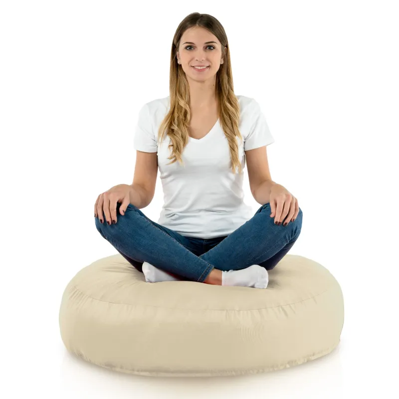 Nowoczesna Biała Poducha Okrągła Nylon – Świetna do domu i ogrodu