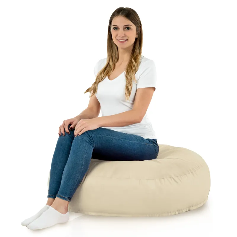 Nowoczesna Biała Poducha Okrągła Nylon – Świetna do domu i ogrodu