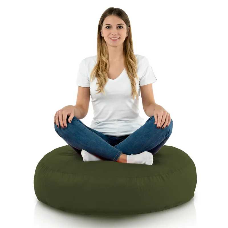 Nowoczesna Biała Poducha Okrągła Nylon – Świetna do domu i ogrodu