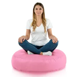 Nowoczesna Biała Poducha Okrągła Nylon – Świetna do domu i ogrodu