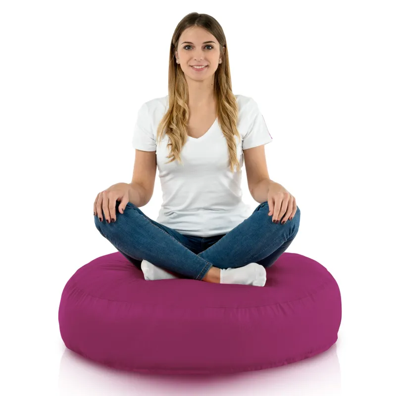 Nowoczesna Biała Poducha Okrągła Nylon – Świetna do domu i ogrodu