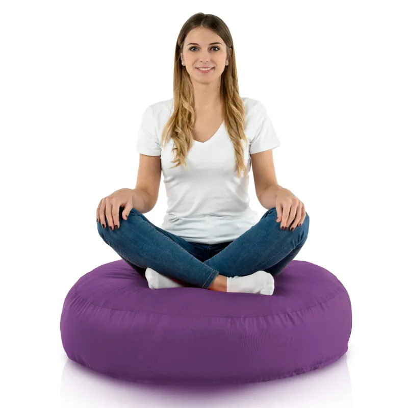 Nowoczesna Biała Poducha Okrągła Nylon – Świetna do domu i ogrodu