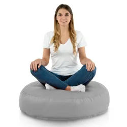 Nowoczesna Biała Poducha Okrągła Nylon – Świetna do domu i ogrodu