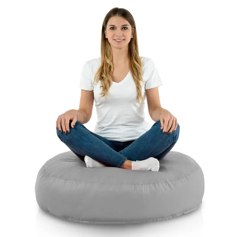 Nowoczesna Biała Poducha Okrągła Nylon – Świetna do domu i ogrodu