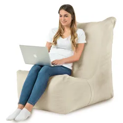 Perłowy Nowoczesny Fotel Sako Plusz