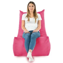 Perłowy fotel pufa sako z pluszu – jak wprowadzić lekkość i blask do salonu?