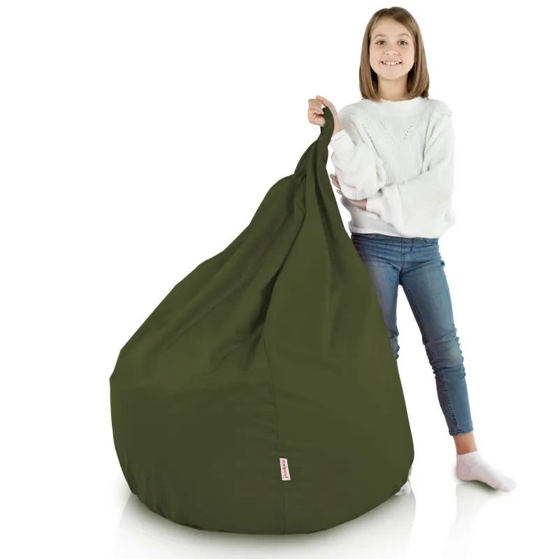 Nowoczesna Beżowa Pufa Worek Sako Dla Dziecka Nylon Outdoor – Idealna do relaksu