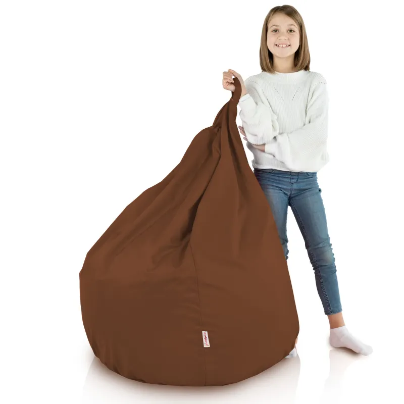 Nowoczesna Beżowa Pufa Worek Sako Dla Dziecka Nylon Outdoor – Idealna do relaksu