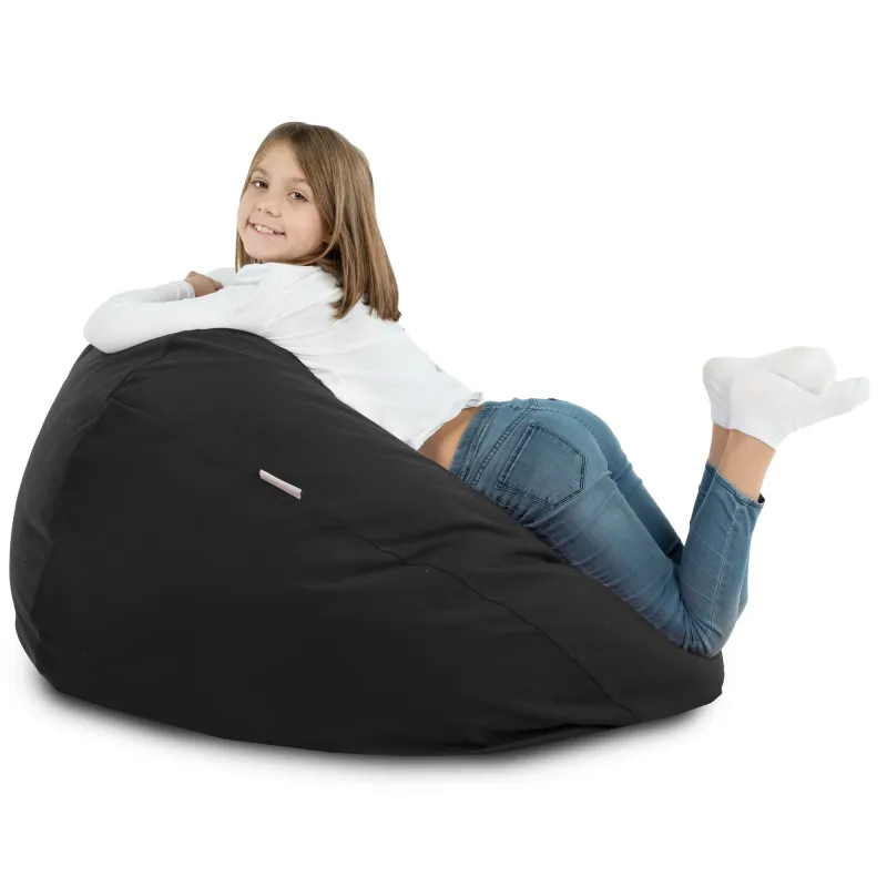 Ergonomiczna Beżowa Pufa Worek Sako Dla Dzieci Plusz – Z wysokiej jakości materiałów