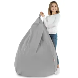 Ergonomiczna Beżowa Pufa Worek Sako Dla Dzieci Plusz – Z wysokiej jakości materiałów