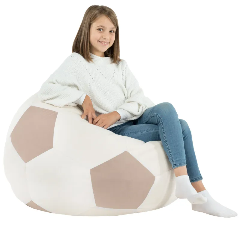 Miękka Pufa Piłka dla Dzieci z Pluszu do Siedzenia XL Piłka Nożna