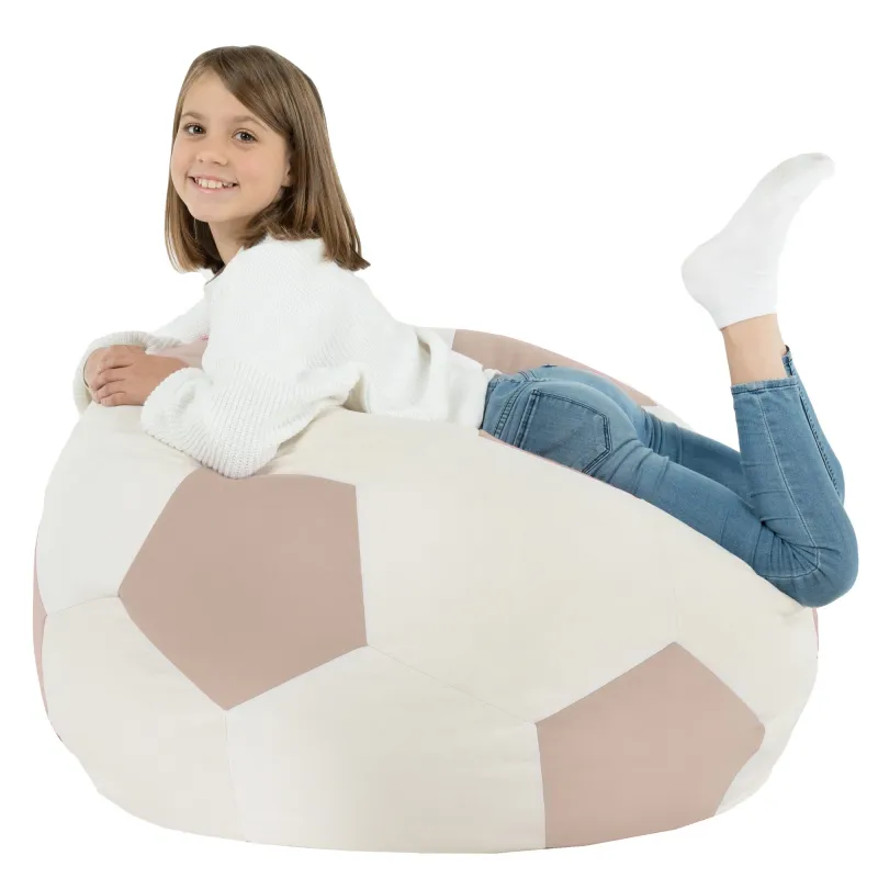Miękka Pufa Piłka dla Dzieci z Pluszu do Siedzenia XL Piłka Nożna