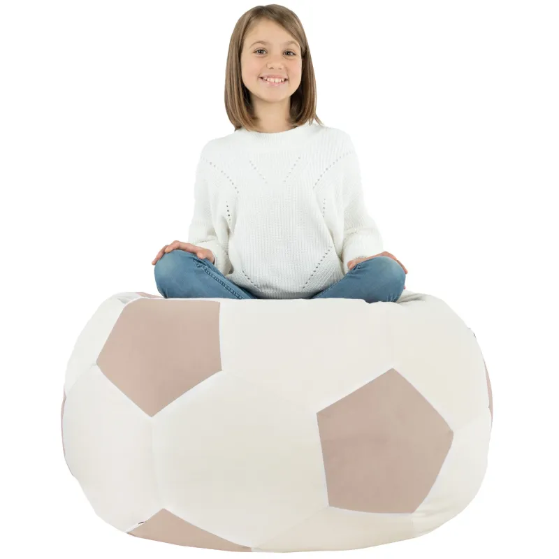 Miękka Pufa Piłka dla Dzieci z Pluszu do Siedzenia XL Piłka Nożna