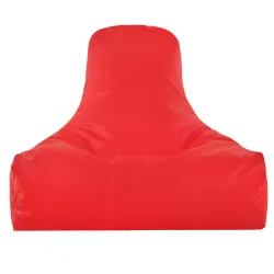 Czerwony fotel pufa Bali Ekoskóra