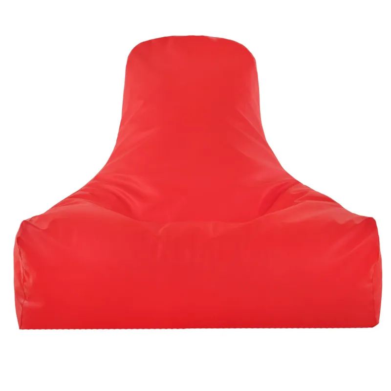 Czerwony fotel pufa Bali Ekoskóra