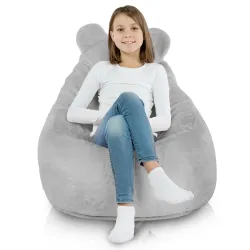 Szary fotel pufa Teddy Yeti – przytulność i styl w jednym