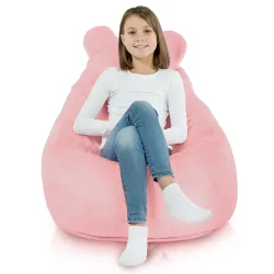 Szary fotel pufa Teddy Yeti – przytulność i styl w jednym