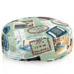 Pufa Podnóżek Okrągły - Premium Prints