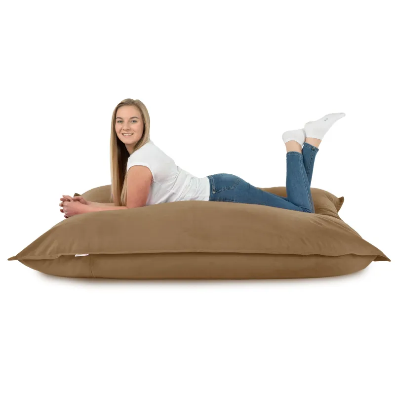 Beżowy Poducha Do Siedzenia XXL Alcantara