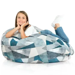 Nowoczesna Beżowa Pufa Worek Sako Dla Dziecka Nylon Outdoor – Idealna do relaksu