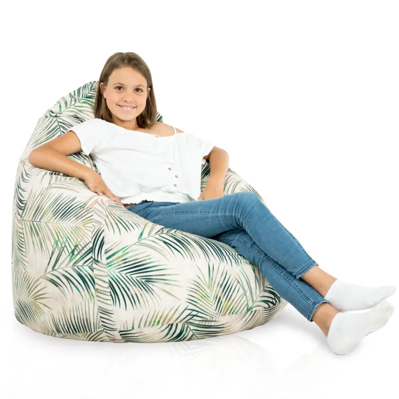 Nowoczesna Beżowa Pufa Worek Sako Dla Dziecka Nylon Outdoor – Idealna do relaksu