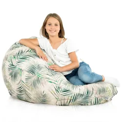 Nowoczesna Beżowa Pufa Worek Sako Dla Dziecka Nylon Outdoor – Idealna do relaksu