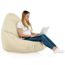 Stylowa Biały Worek Sako Drop XXL Outdoor – Z wodoodporną powłoką