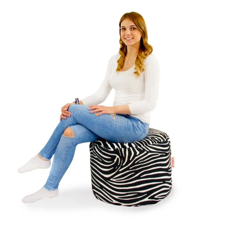 Pufa Walec Okrągłe Siedzisko i Podnóżek 40x55 cm Premium Prints