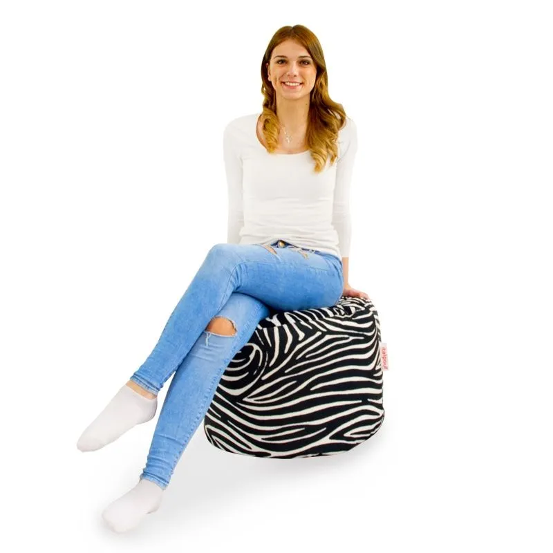 Pufa Walec Okrągłe Siedzisko i Podnóżek 40x55 cm Premium Prints