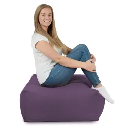 Stylowa Pufa stolik beżowy plusz – Doskonała dla dzieci i dorosłych