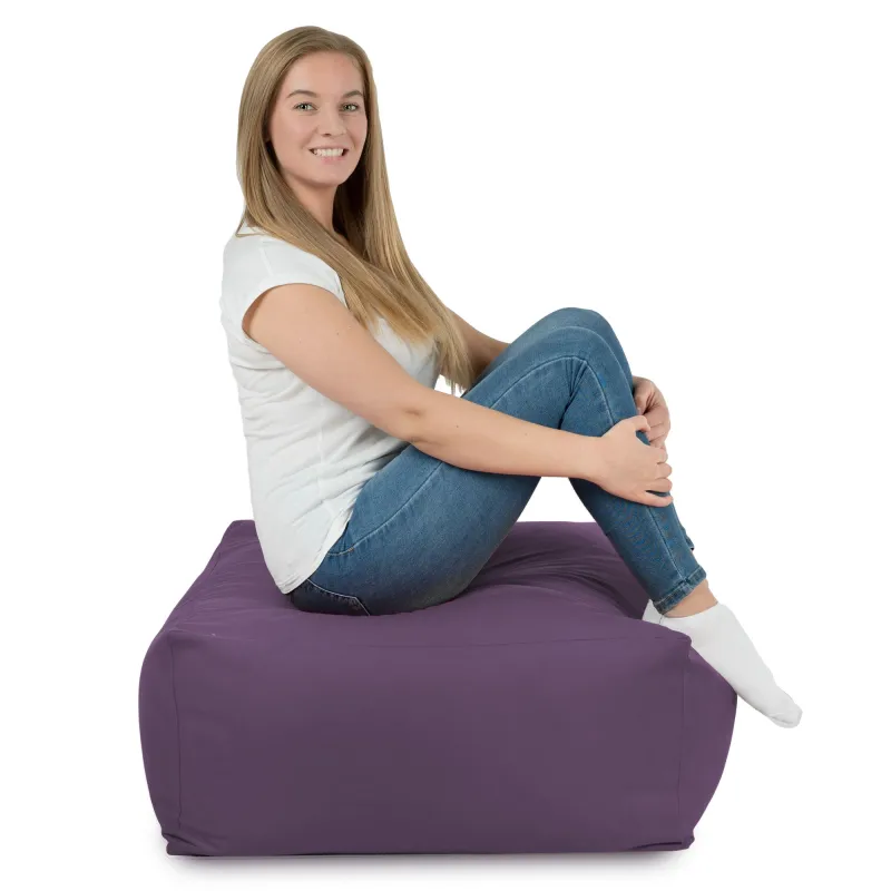 Stylowa Pufa stolik beżowy plusz – Doskonała dla dzieci i dorosłych