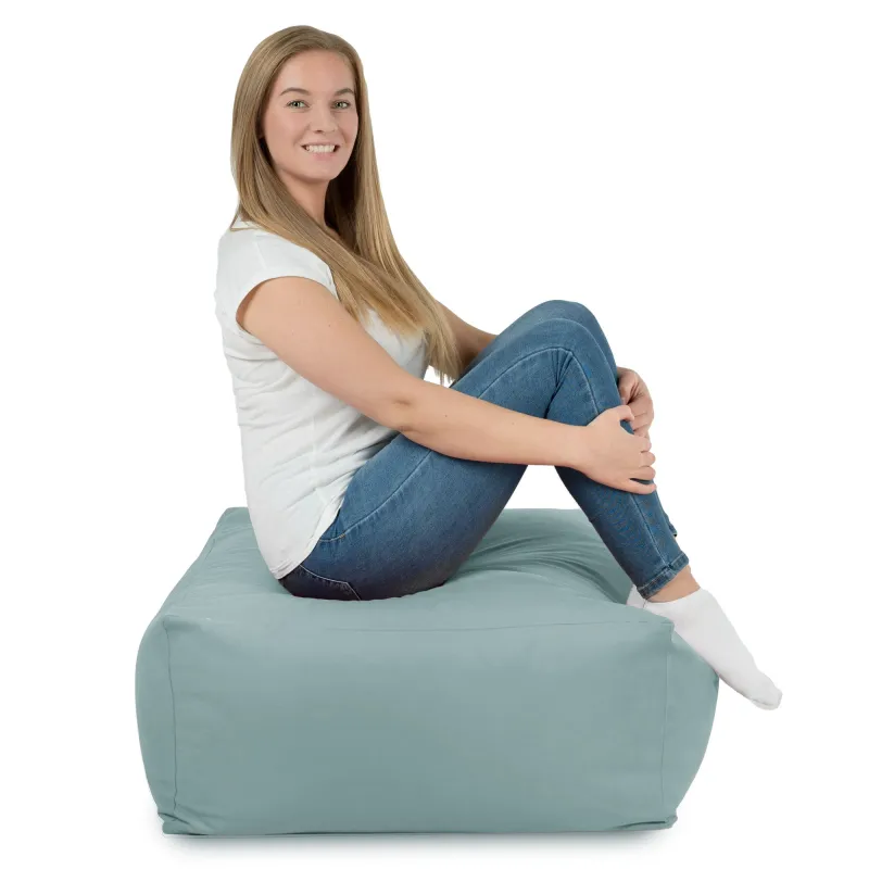 Stylowa Pufa stolik beżowy plusz – Doskonała dla dzieci i dorosłych