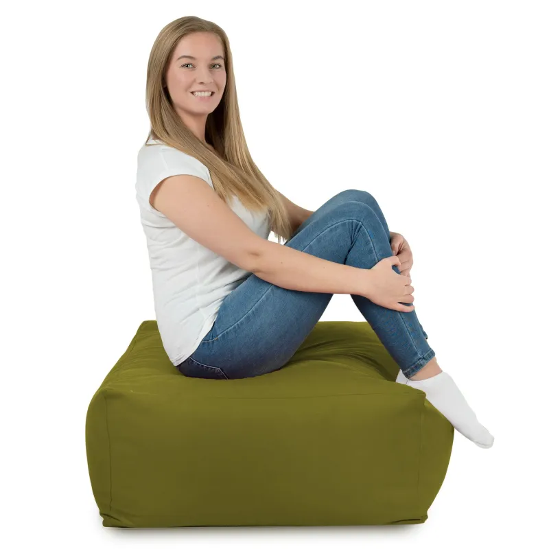 Stylowa Pufa stolik beżowy plusz – Doskonała dla dzieci i dorosłych