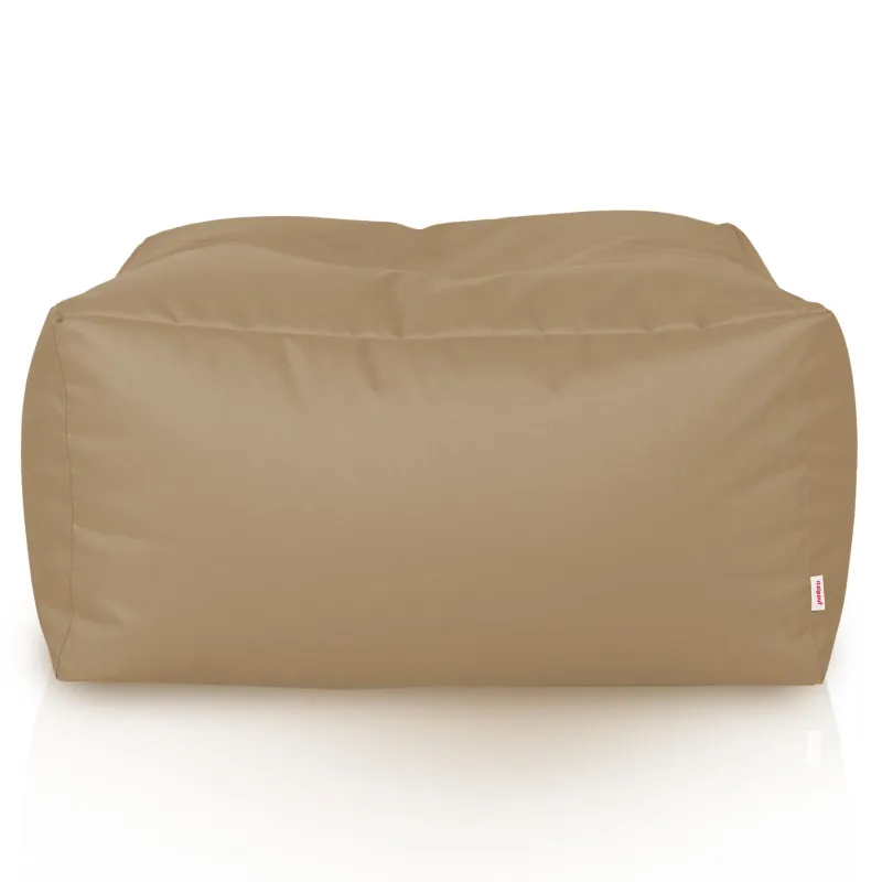 Lekka Pufa stolik biały nylon – Łatwa do przenoszenia