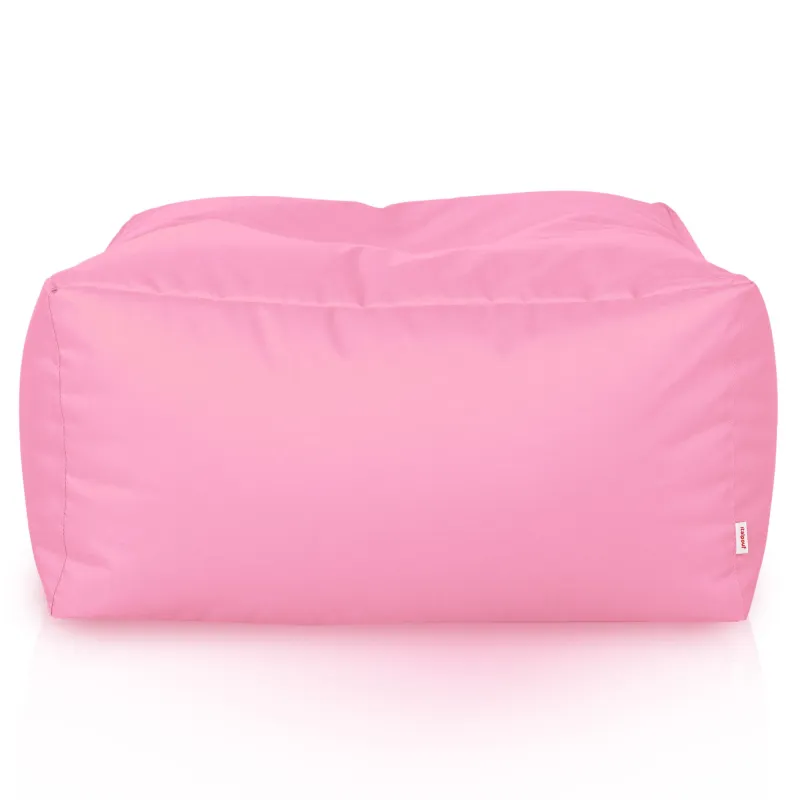 Lekka Pufa stolik biały nylon – Łatwa do przenoszenia