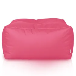 Lekka Pufa stolik biały nylon – Łatwa do przenoszenia