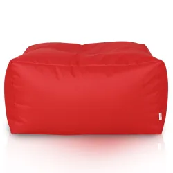 Lekka Pufa stolik biały nylon – Łatwa do przenoszenia