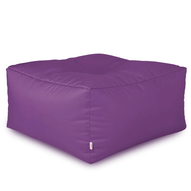 Lekka Pufa stolik biały nylon – Łatwa do przenoszenia