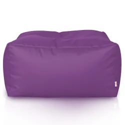 Lekka Pufa stolik biały nylon – Łatwa do przenoszenia