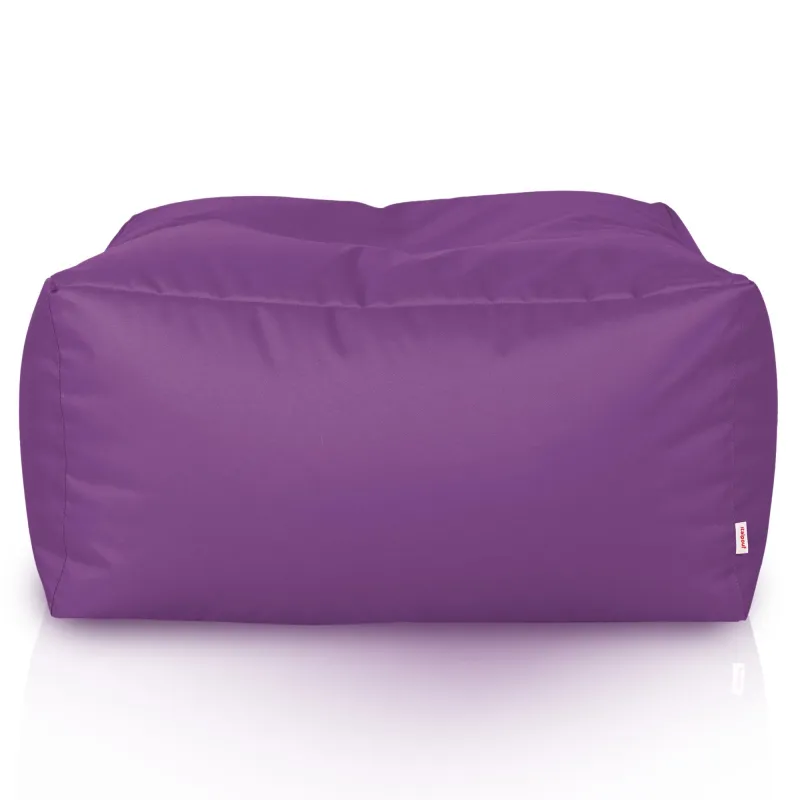 Lekka Pufa stolik biały nylon – Łatwa do przenoszenia