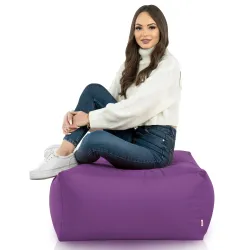 Lekka Pufa stolik biały nylon – Łatwa do przenoszenia