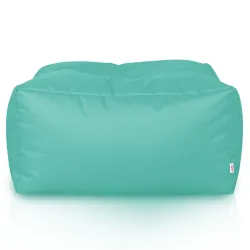 Lekka Pufa stolik biały nylon – Łatwa do przenoszenia